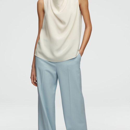 05 Wide Leg Trouser in Seasonless Wool Seafoam Blue 0021