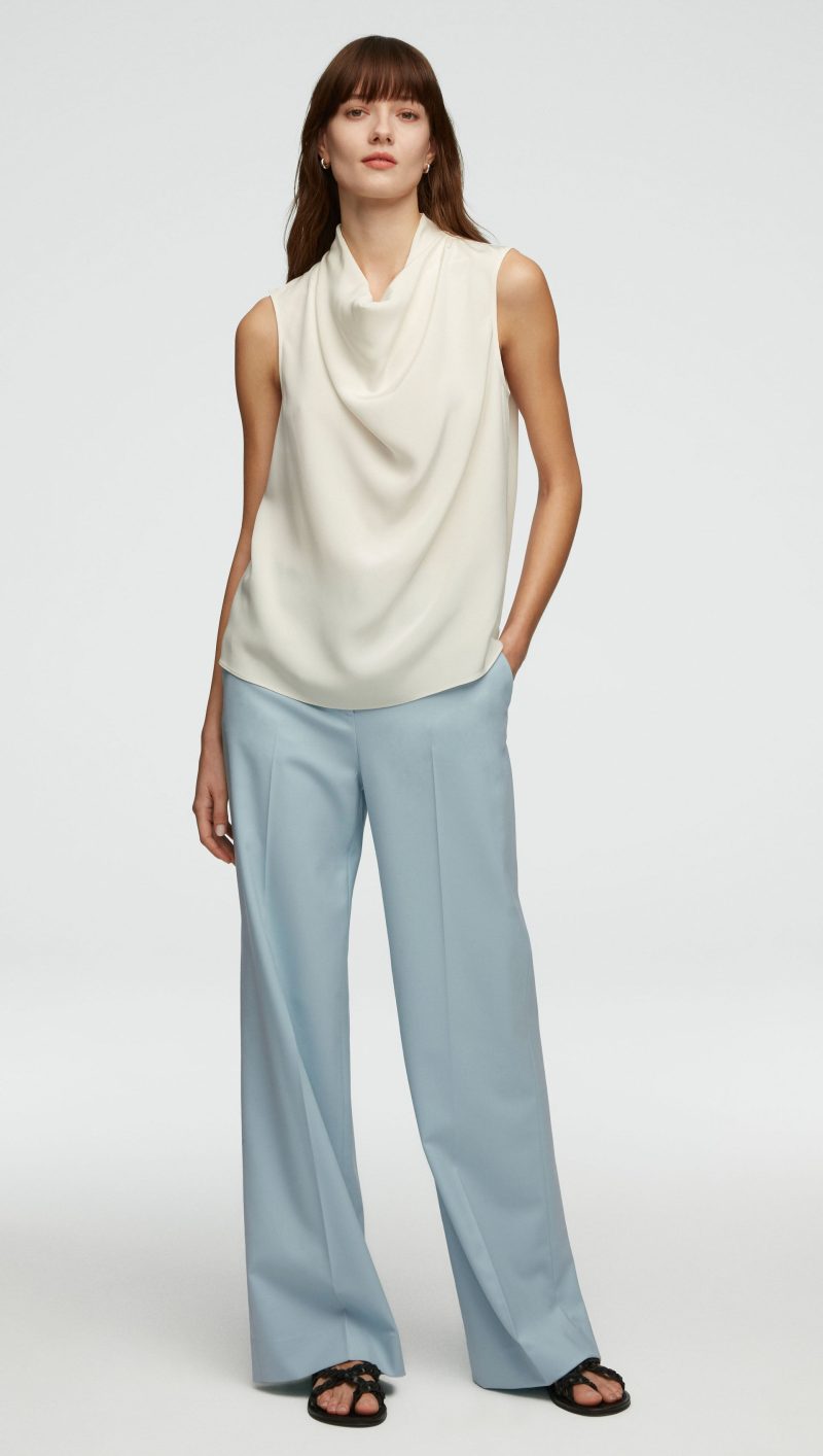 05 Wide Leg Trouser in Seasonless Wool Seafoam Blue 0021