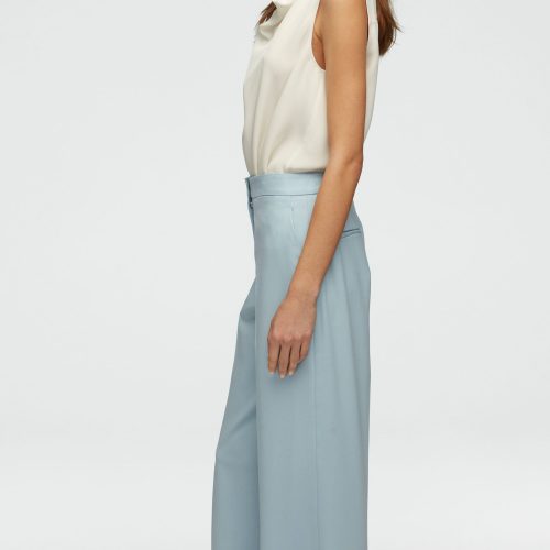 05 Wide Leg Trouser in Seasonless Wool Seafoam Blue 0057