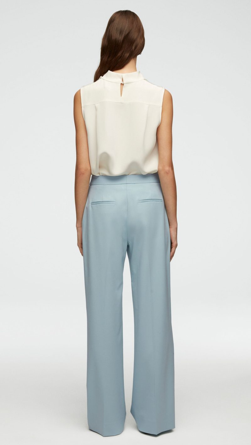 05 Wide Leg Trouser in Seasonless Wool Seafoam Blue 0070 1