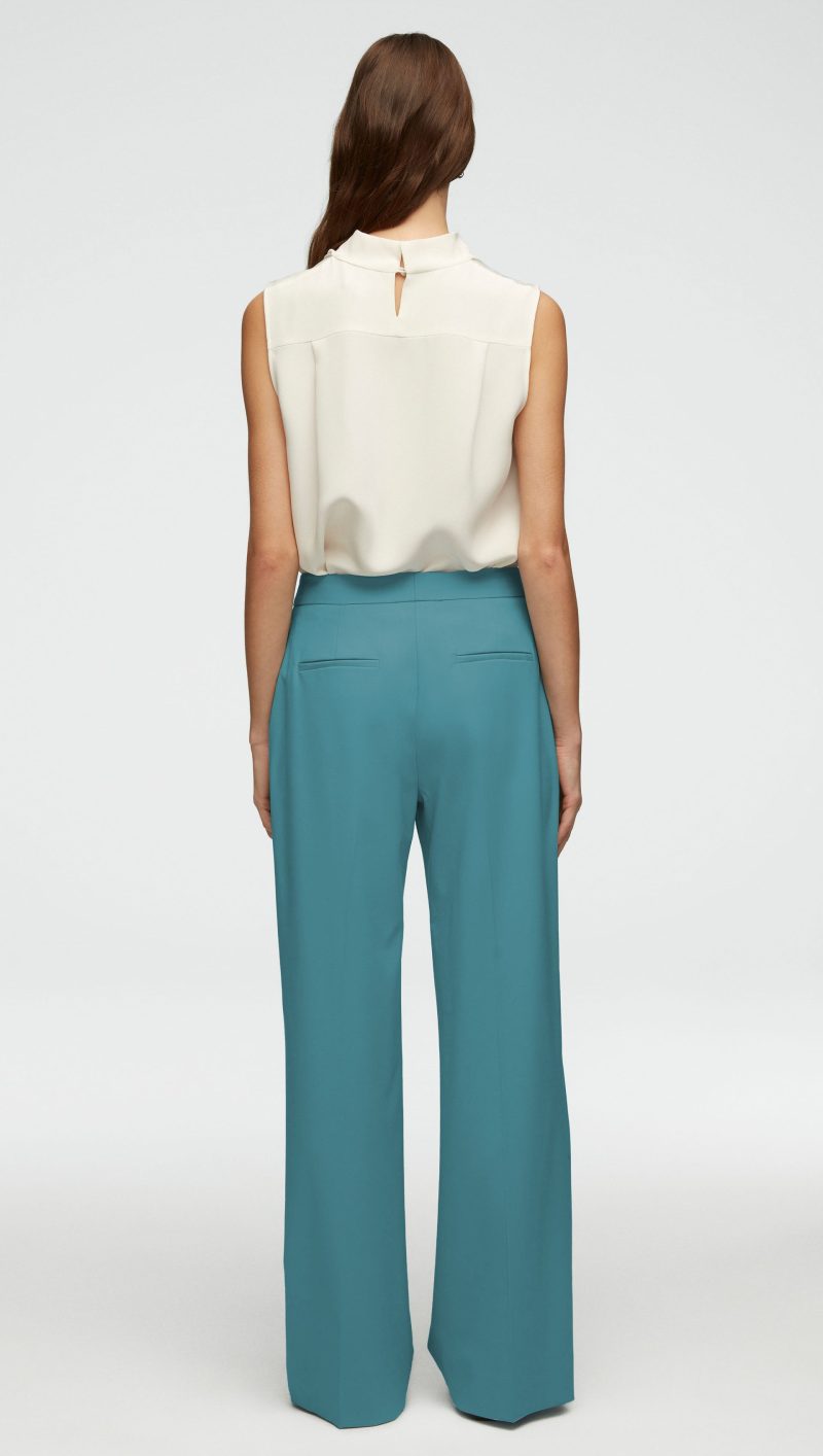 05 Wide Leg Trouser in Seasonless Wool Seafoam Blue 0070