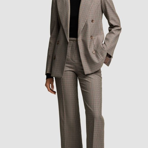 08a Chelsea Blazer in Wool Blend Plaid Houndstooth 4988 1