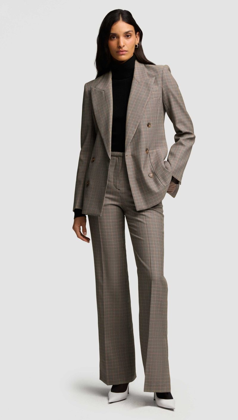 08a Chelsea Blazer in Wool Blend Plaid Houndstooth 4988 1