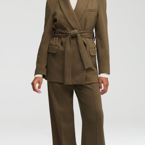 101 Belted Blazer Olive 1486