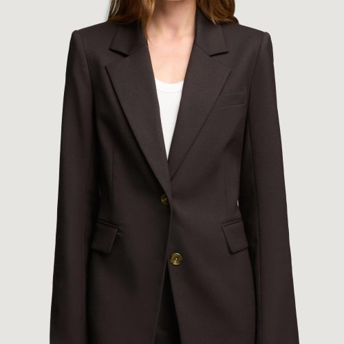 10a Two Button Blazer in Seasonless Wool Coffee 1516