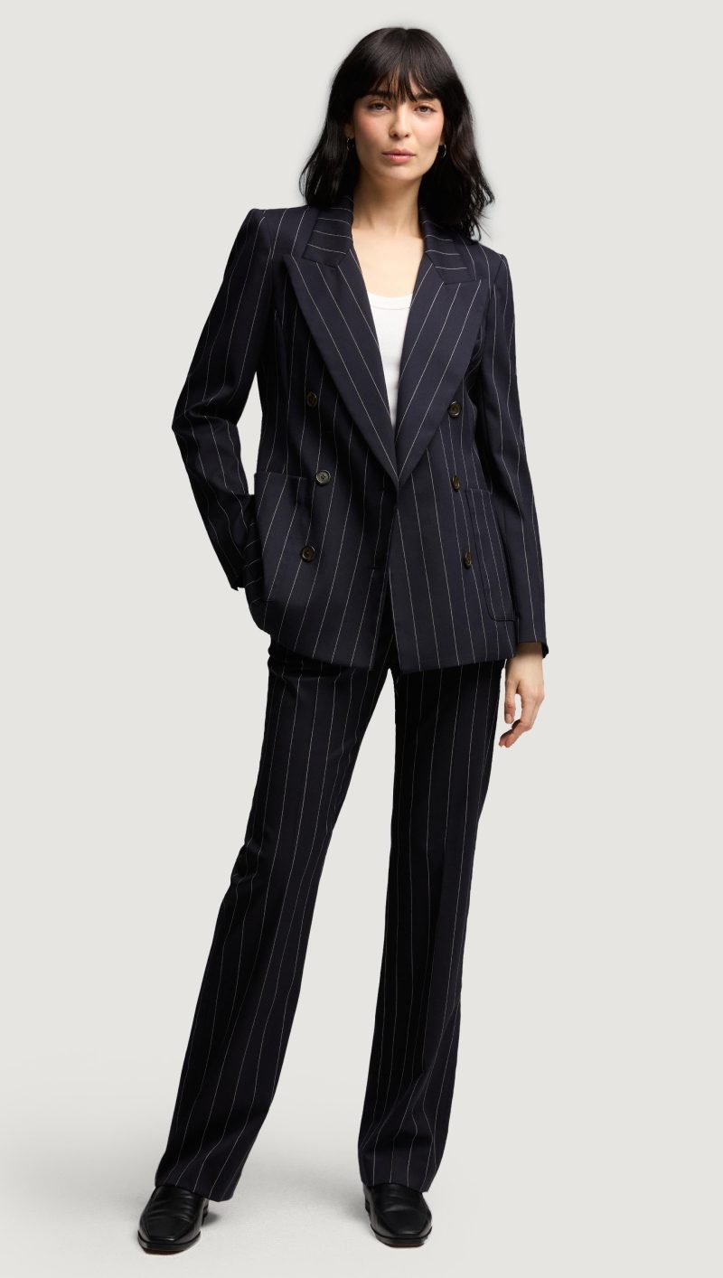 12a Chelsea Blazer in Stretch Wool Navy Pinstripe 0933 870f7882 5d2f 411d 99e9 2fbdbdbae1e0