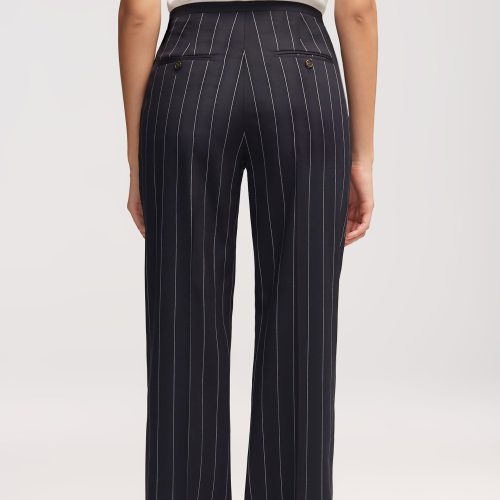 13PrinceTrouserinStretchWool NavyPinstripe 5681