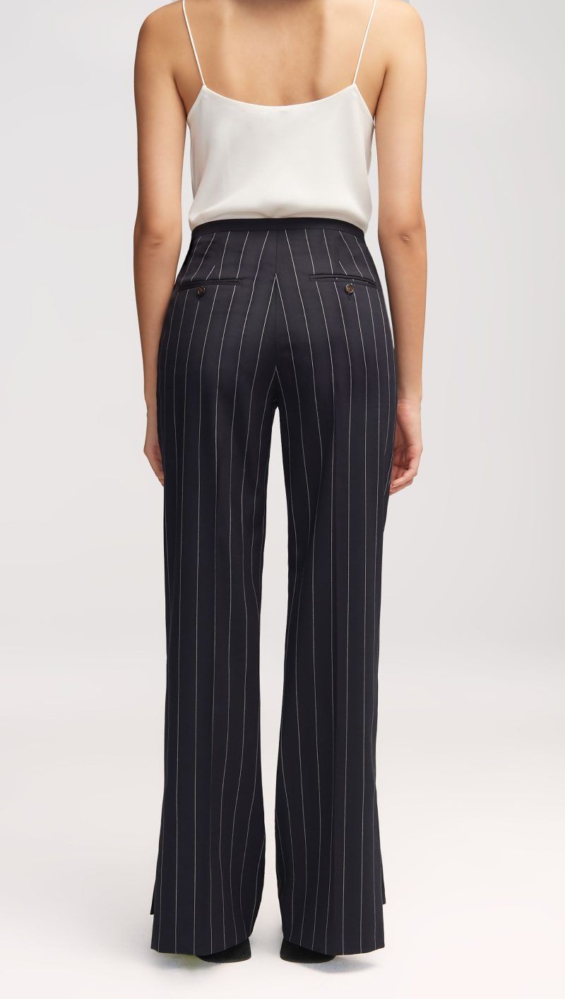 13PrinceTrouserinStretchWool NavyPinstripe 5681