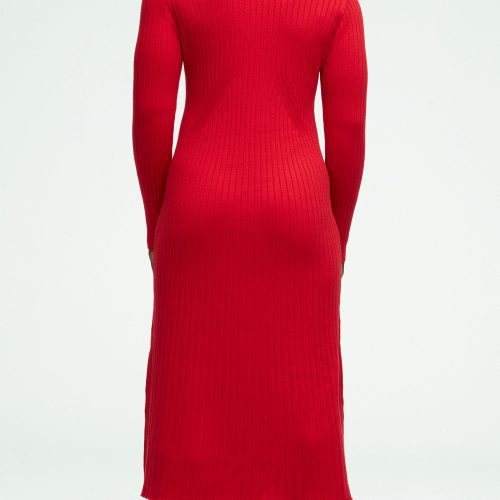 15 Ribbed Everyday Dress Red 0238