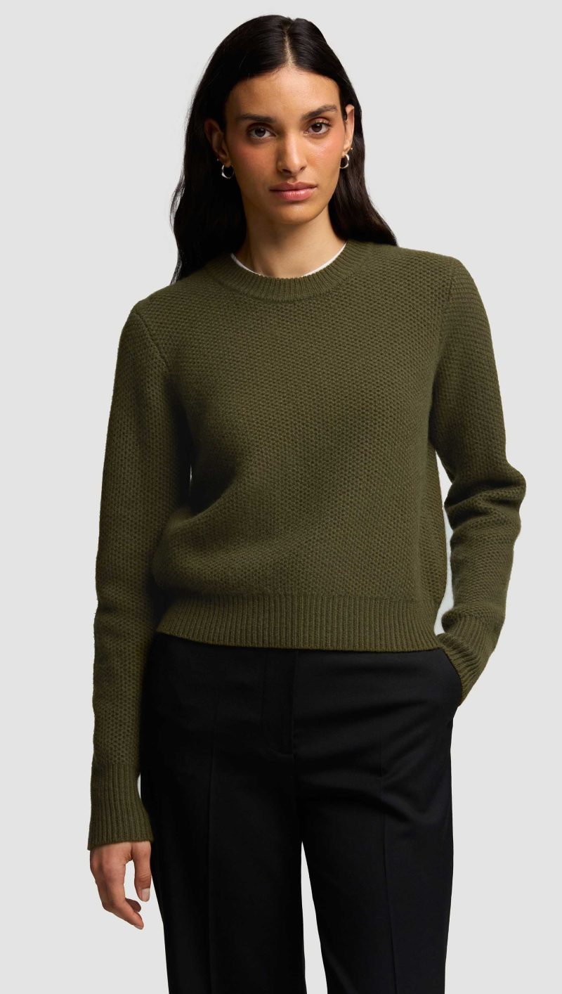 17 Shruken Crewneck in Wool Cashmere Olive 5932