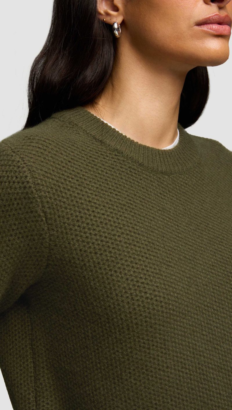 17 Shruken Crewneck in Wool Cashmere Olive 5943