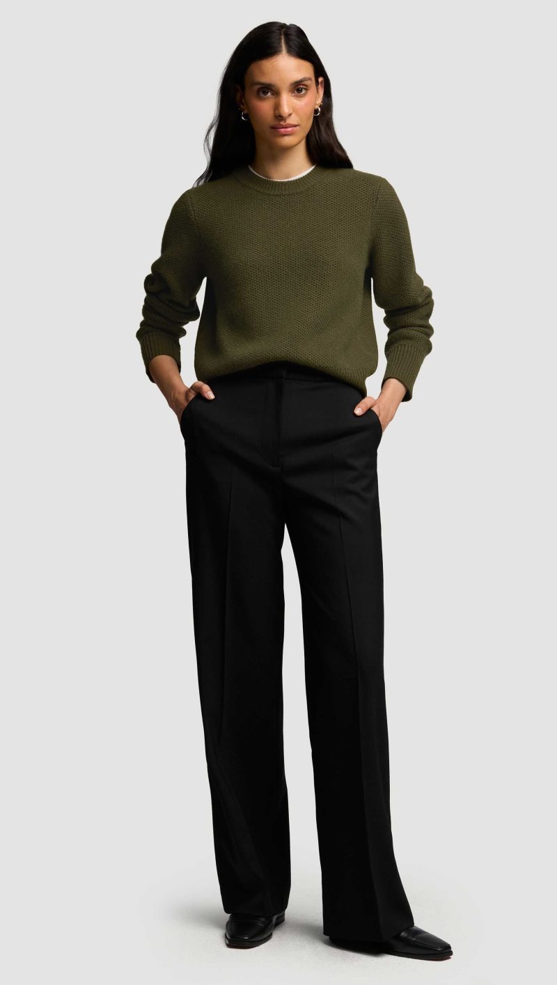 17 Shruken Crewneck in Wool Cashmere Olive 5953