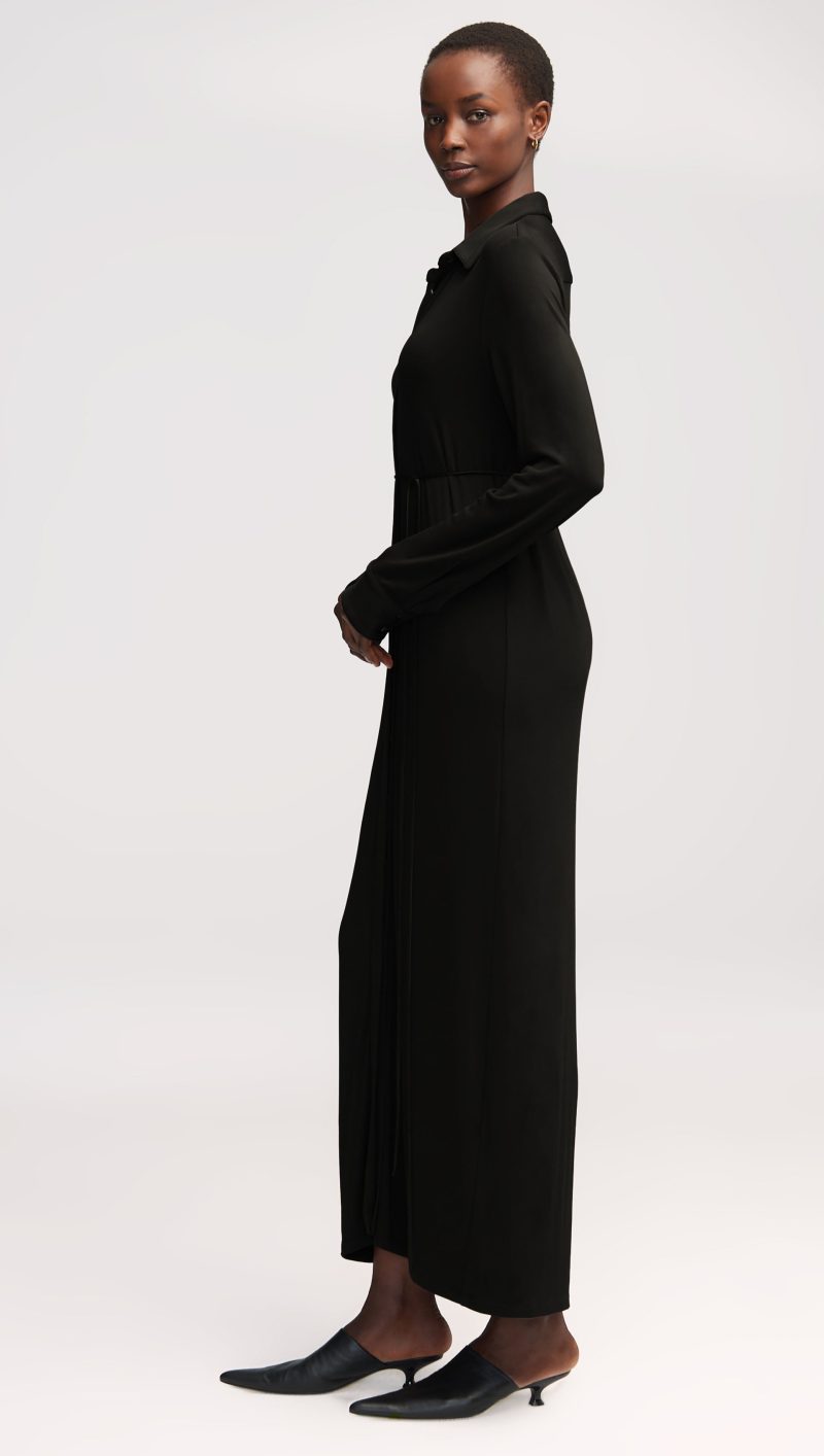 20ShirtDressinMatteJersey Black 3882 2