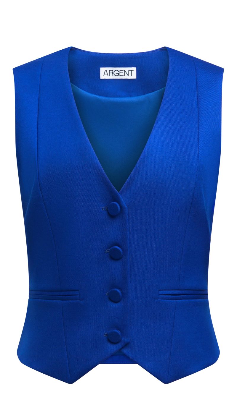 241113 Argent JL Waistcoat in Seasonless Wool Lapis 0321