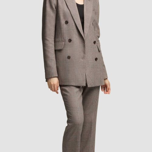 24 Belted Double Breasted Blazer in Wool Plaid Houndstooth 1961 5f30c466 9cd4 43d9 8da2 07fe233155a6