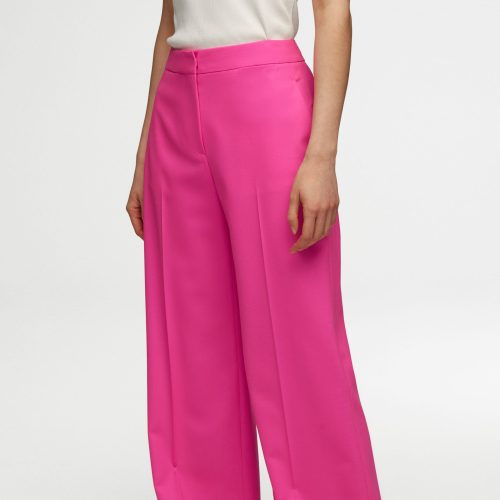 24 VSY Wide Leg Trouser in Seasonless Wool Bright Pink 2643