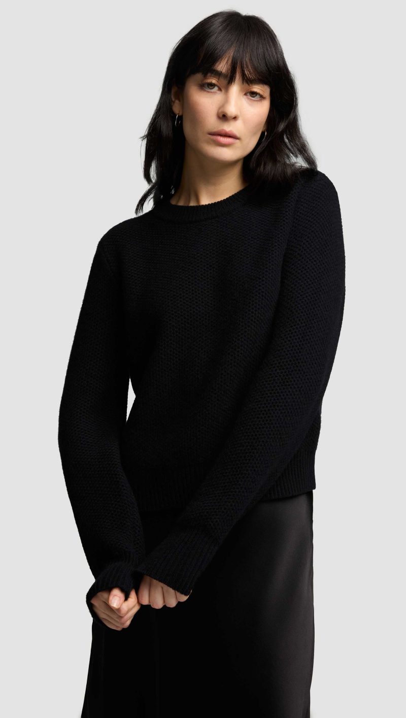 27 Shruken Crewneck in Wool Cashmere Black 5242