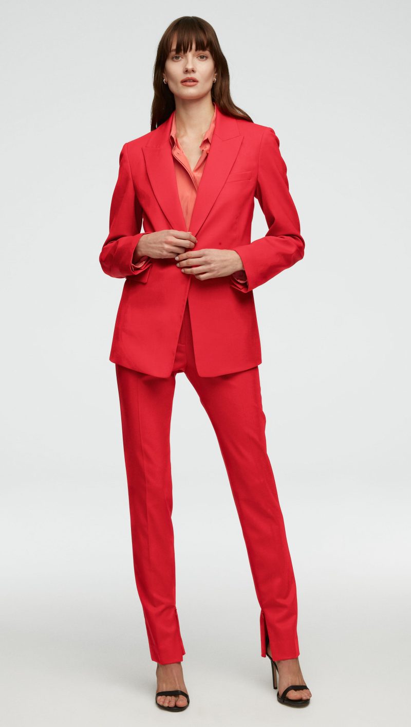 27 Single Button Blazer in Seasonless Wool Poppy 0992