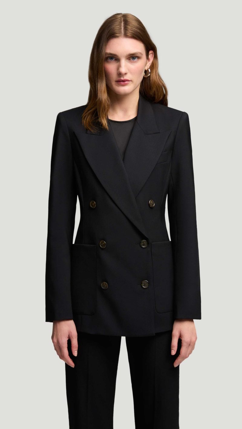 29a Chelsea Blazer in Seasonless Wool Black 3186