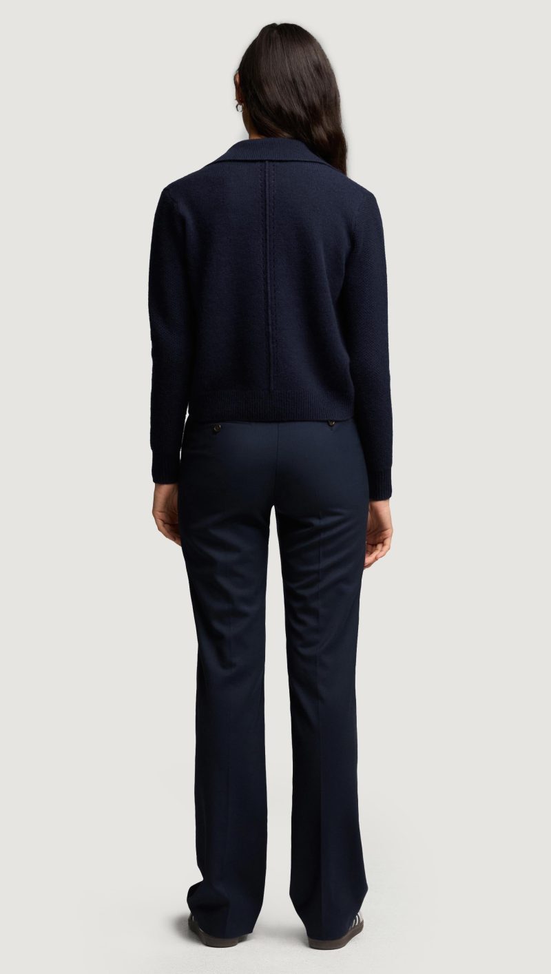 31 Polo Sweater in Wool Cashmere Navy 0995