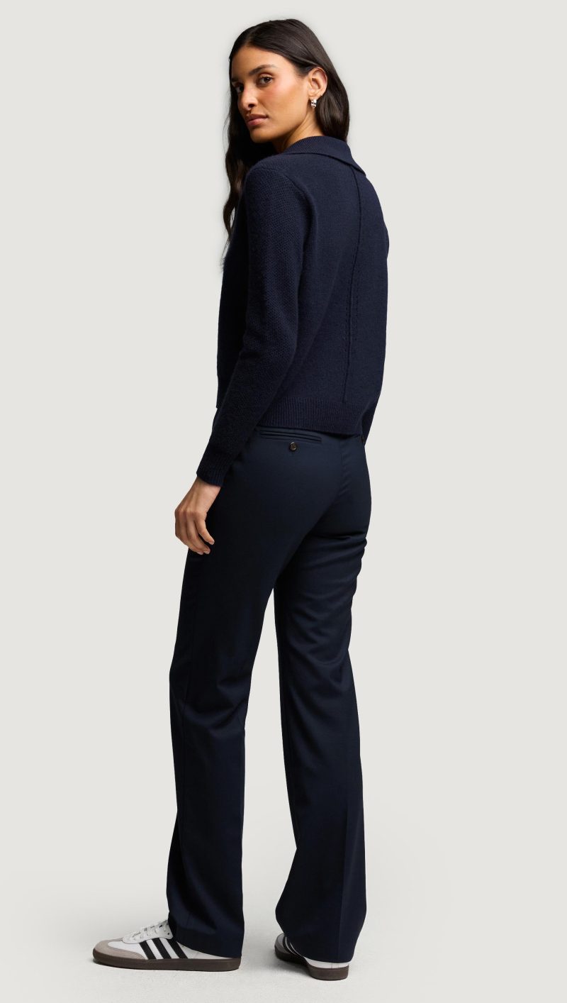 31 Polo Sweater in Wool Cashmere Navy 1002