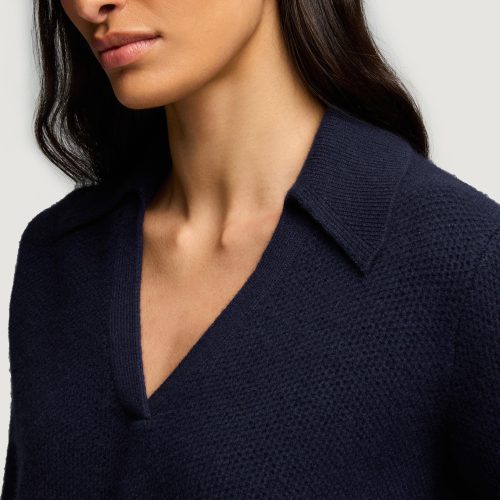 31 Polo Sweater in Wool Cashmere Navy 6530