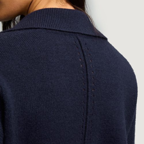 31 Polo Sweater in Wool Cashmere Navy 6531