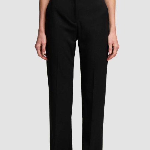 32 Wide Leg Trouser in Seasonless Wool Black 2971