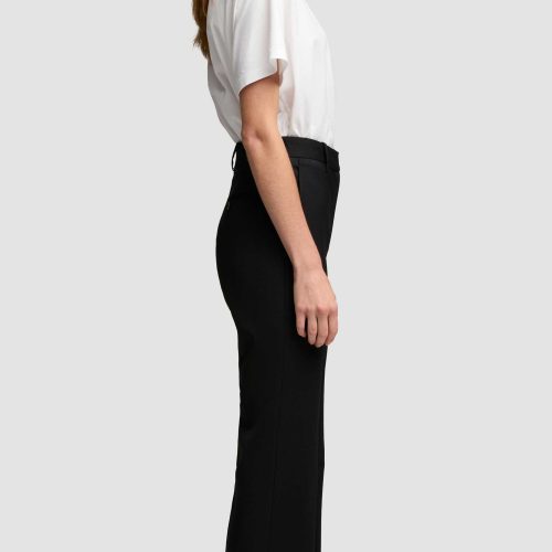 32 Wide Leg Trouser in Seasonless Wool Black 2979