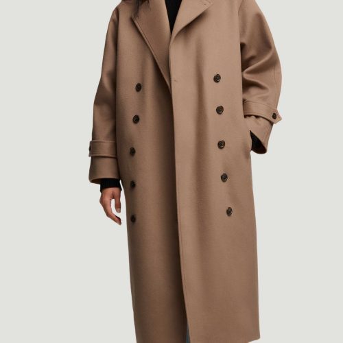 35 Double Breasted Coat in Wool Cashmere Camel 4155 1