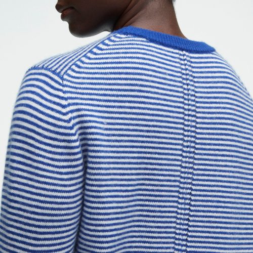 35 StripedCrewneck Ivory Cobalt 1002