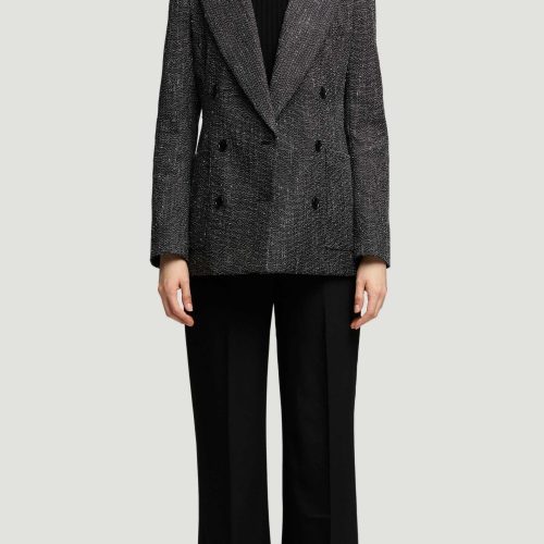 36 Chelsea Blazer in Tweed Black and White 3723