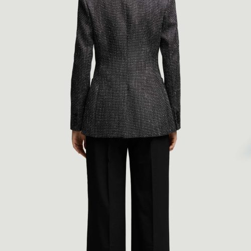 36 Chelsea Blazer in Tweed Black and White 3748