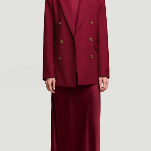 38a Bias Dress in Viscose Satin Burgundy 2821