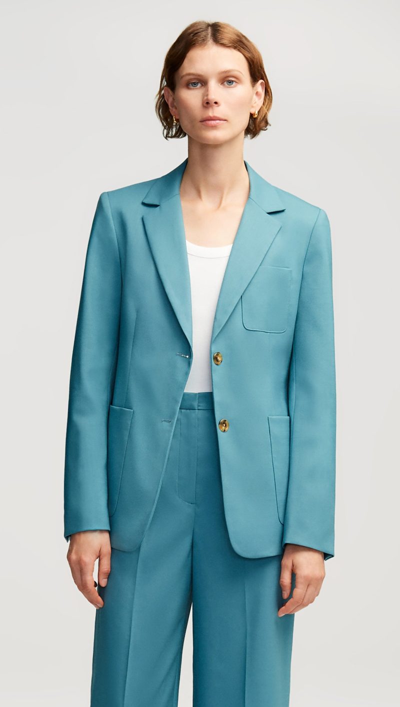 39 Weekend Blazer in Seasonless Wool Cadet Blue 1801 CROPPED