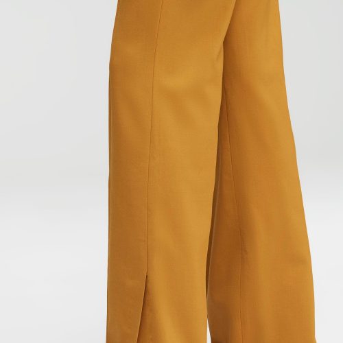 41 Slim Pintuck Trouser Mustard 0536