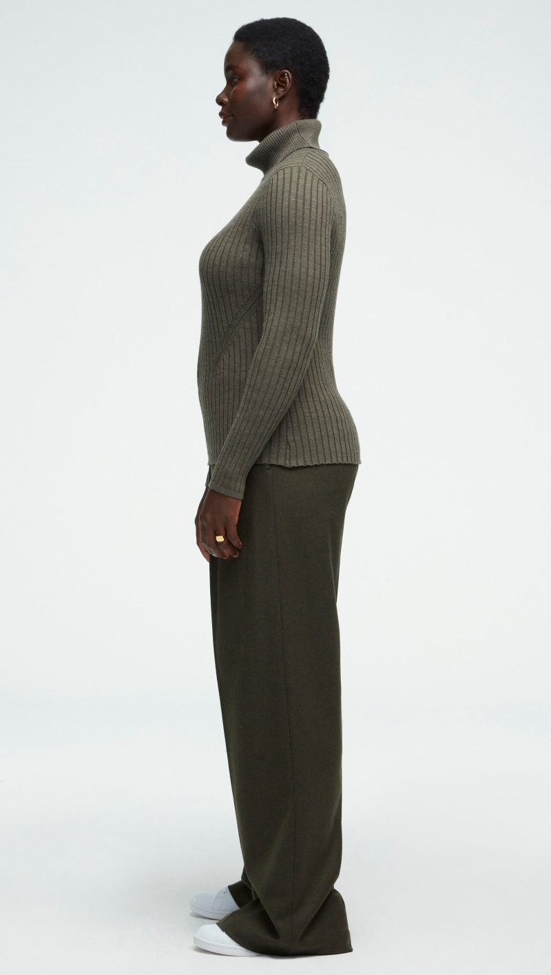 43 Ribbed Turtleneck Hunter 1254