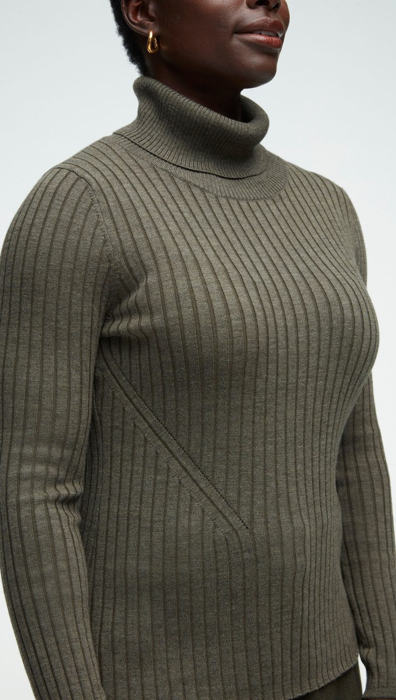 43 Ribbed Turtleneck Hunter 1271