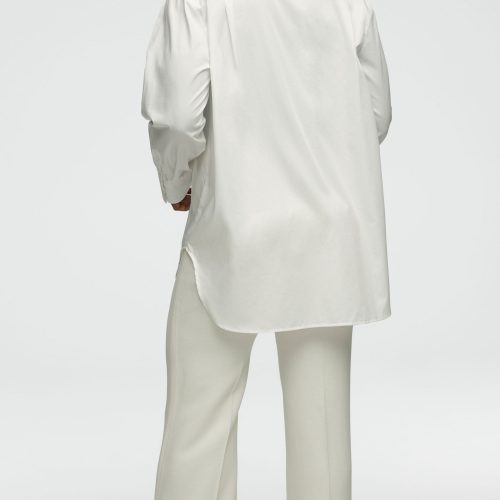 48 Tuxedo Shirt in Cotton Poplin White 1478