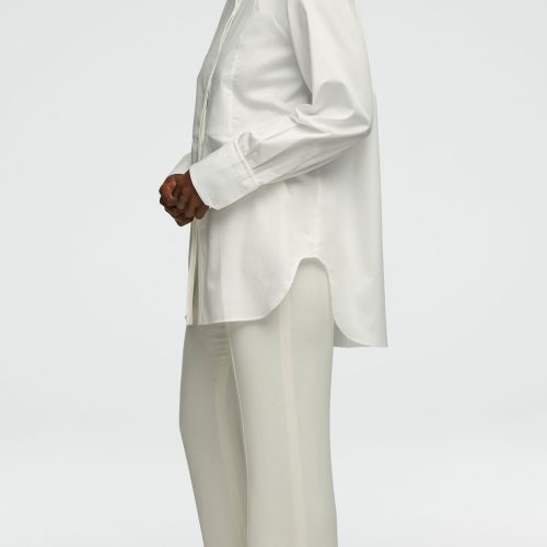 48 Tuxedo Shirt in Cotton Poplin White 1483