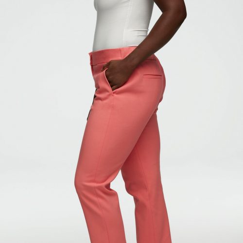 54 Wide Leg Trouser in Seasonless Wool Watermelon 0926