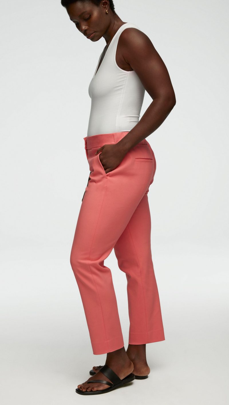 54 Wide Leg Trouser in Seasonless Wool Watermelon 0926