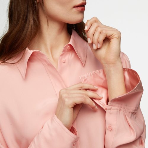 55 Double Breasted Blazer in Seasonless Wool Bubblegum 2382