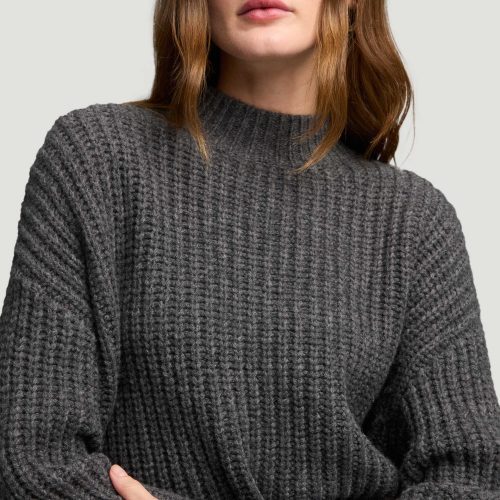 55 Fisherman Sweater in Wool Nyon Grey 2059