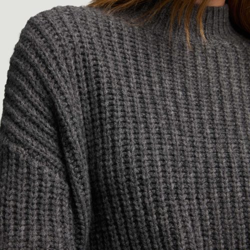 55 Fisherman Sweater in Wool Nyon Grey 2060