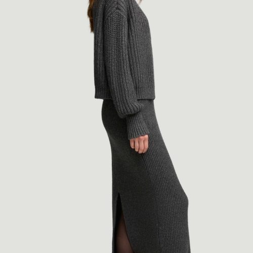 55 Fisherman Sweater in Wool Nyon Grey 2066