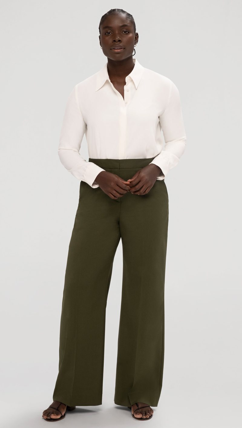 55 WideLegTrouser Olive 007