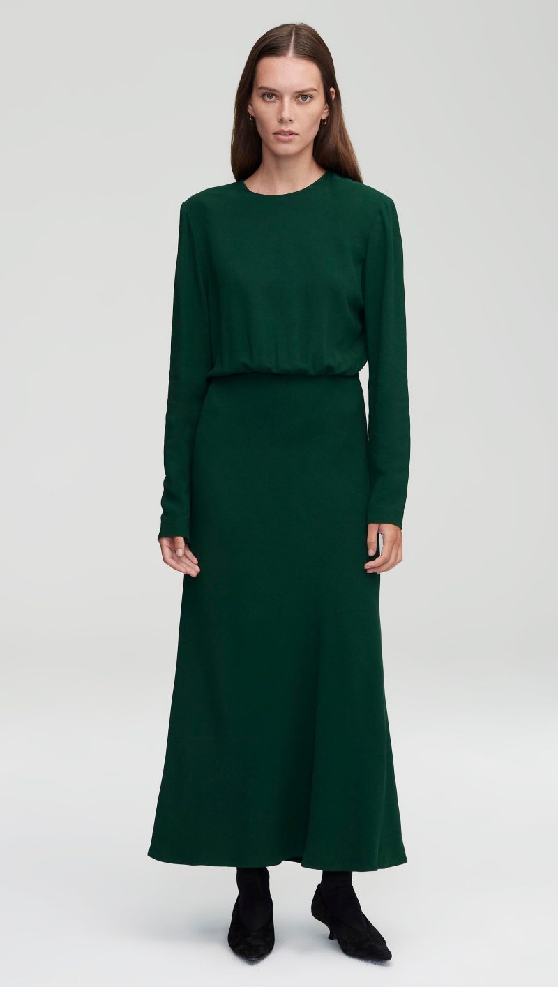 58 Crosby Dress Emerald 2936