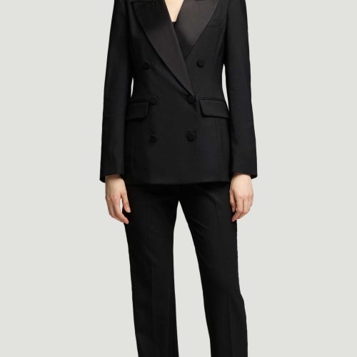 61 Tuxedo Blazer in Seasonless Wool Black 2836 1