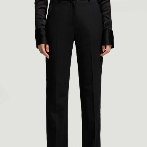 62 Tuxedo Trouser in Seasonless Wool Black 3142